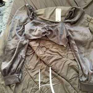 Satin crop top